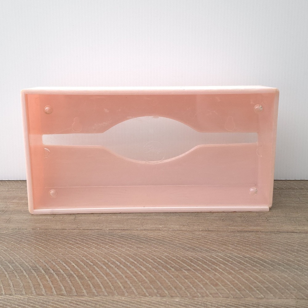 Vintage 1960s Pink Celebrity Tissue Box Holder Starburst Acrylic Lucite Plastic - Picture 5 of 10